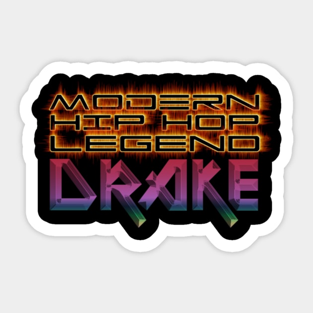 Drake the Hip Hop, Rap Legend Hoodies, Mugs Etc. From Black Hoodies Motiv Sticker by MotiVVaTTi